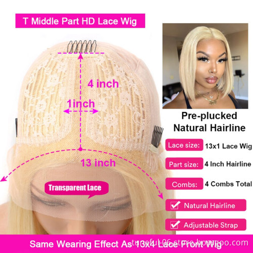 Wholesale 150% Density Human Hair Short Bob Wigs,Pre Plucked Mink Brazilian Hair Bob Wigs,Cheap13x4 Cut Bob Wigs With Baby Hair